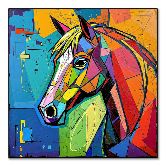 Horse Cubist Art